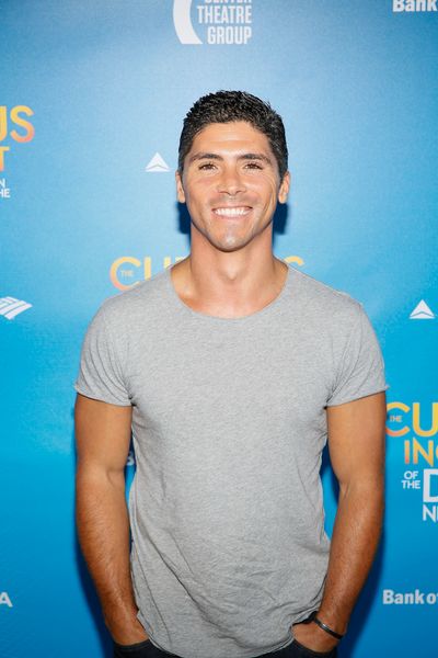 Actor Filipe Valle Costa arrives for the opening night performance of "The Curious In Photo