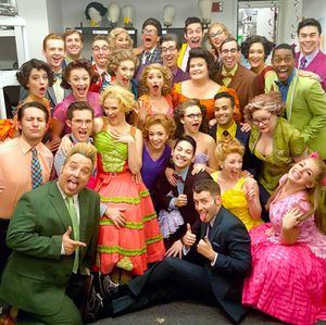 Grease (Regional): @justdolphy Maine State Music Theatre's cast of "Grease" is all smiles after 3 STRAIGHT WEEKS of 9 shows each. #SIP @officialbroadwayworld @mainestatemusic Kevin Nietzel, Natalie Perez-Duel, Mickey White, Adolpho Blaire, John K. Kramer, @ BroadwayWorld Grease (Regional): @justdolphy Maine State Music Theatre's cast of "Grease" is all sm Photo