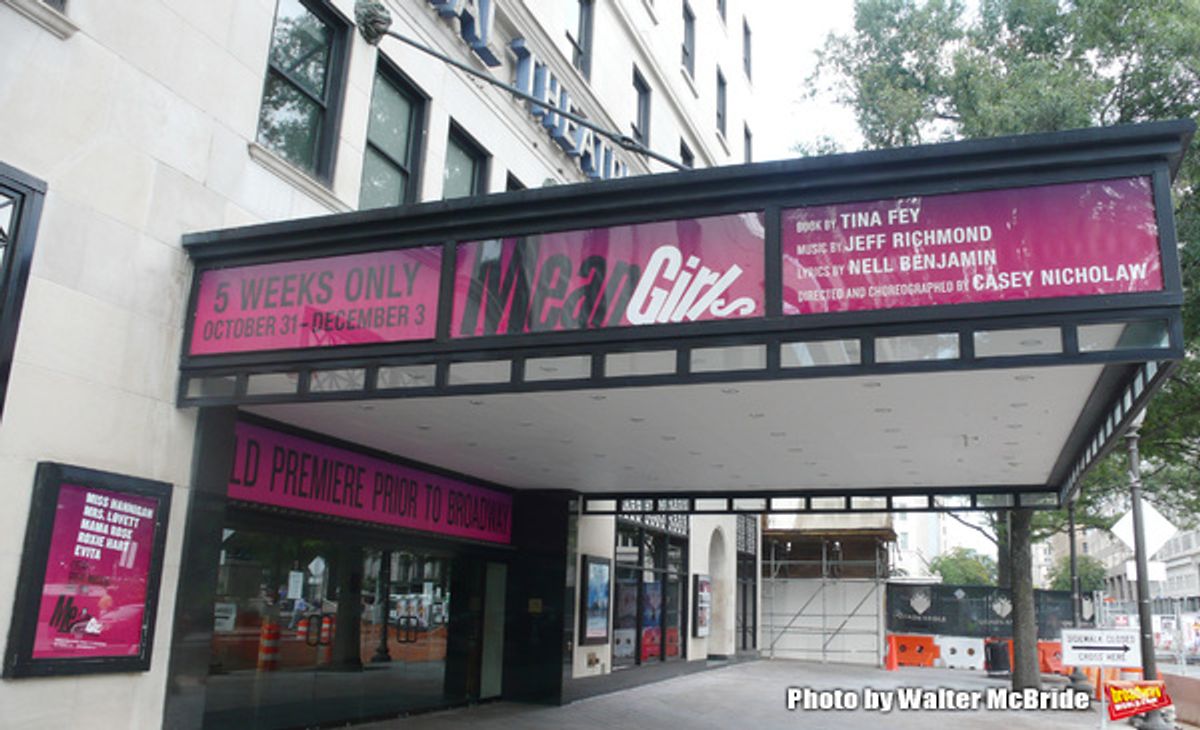 Theatre Marquee for Tina Fey's new musical adaptation of 'Mean Girls' on August 6, 2017 at the National Theatre in Washington, D.C.  at 