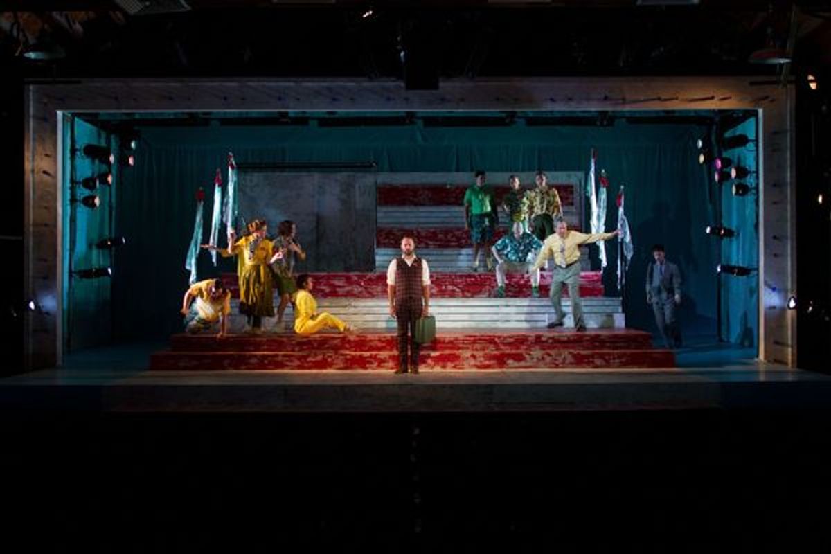 Robert Johanson (center) and the cast at 