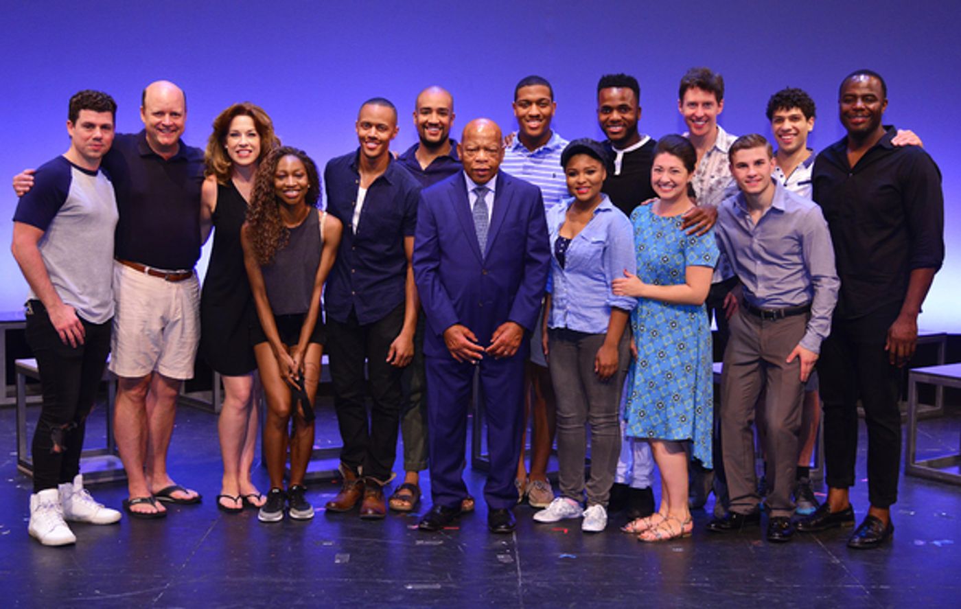 Photo Flash: NYMF's FREEDOM RIDERS Gets Visit From Real-Life Freedom Rider John Lewis  Image
