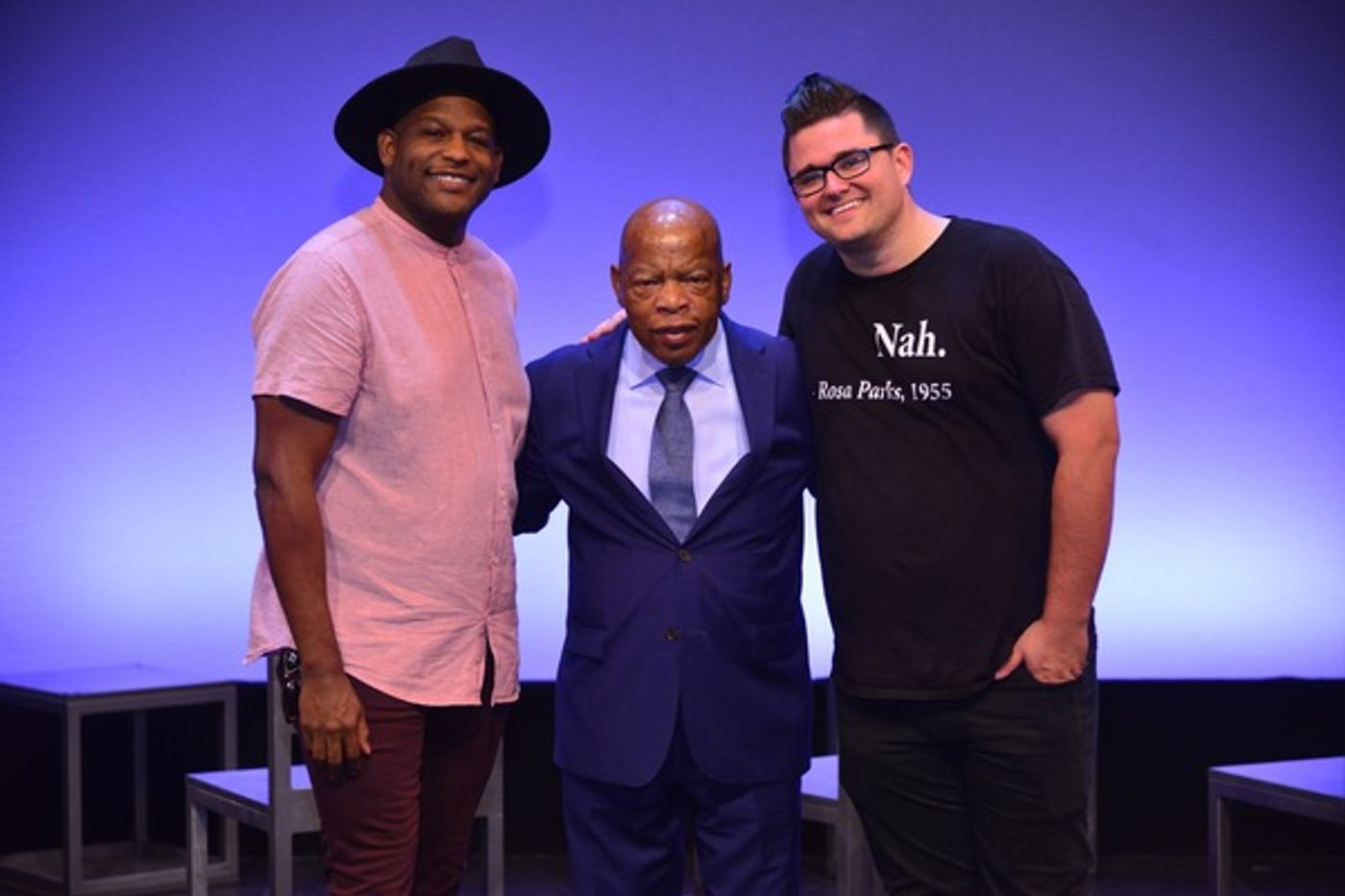 Photo Flash: NYMF's FREEDOM RIDERS Gets Visit From Real-Life Freedom Rider John Lewis  Image