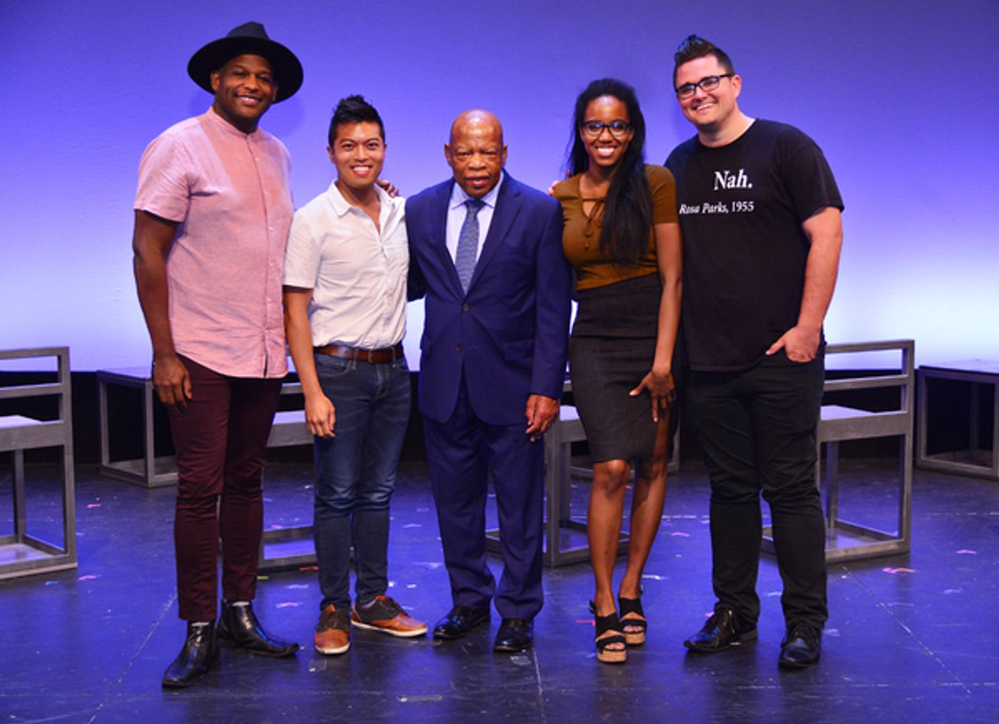 Photo Flash: NYMF's FREEDOM RIDERS Gets Visit From Real-Life Freedom Rider John Lewis  Image