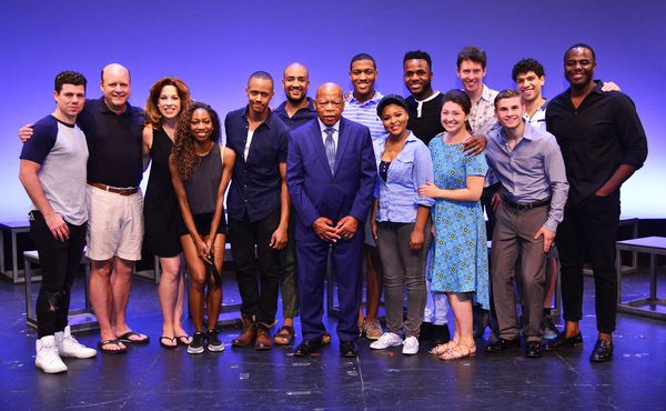 The cast of FREEDOM RIDERS with Congressman John Lewis Photo