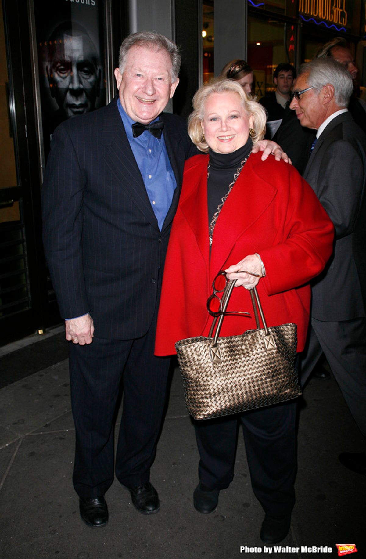 Harvey Evans & Barbara Cook arriving for the Roundabout Theatre Company's Opening Night Production  of  A MAN FOR ALL SEASONS at the American Airlines Theatre in New York City.
October 7, 2008
 at 