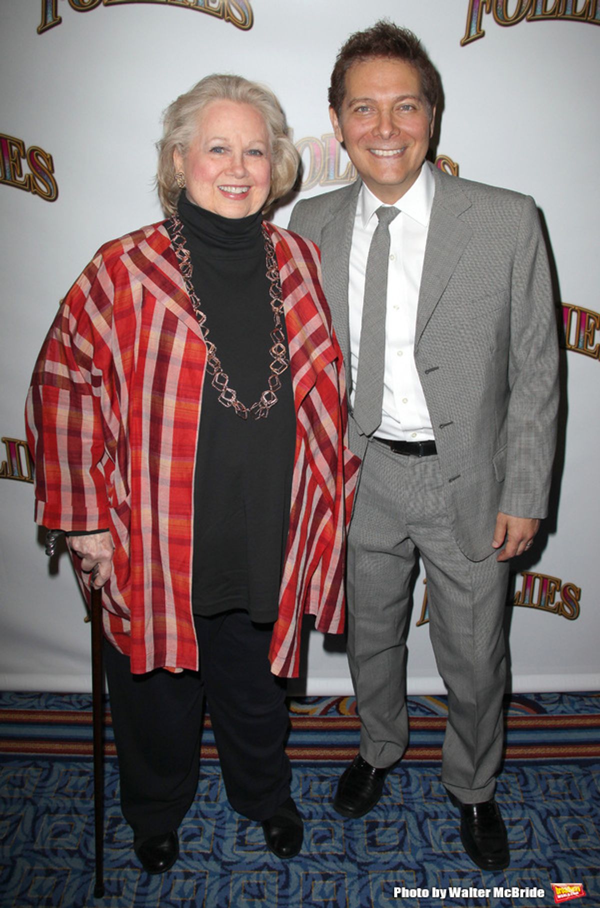 Barbara Cook & Michael Feinstein attending the Broadway Opening Night Performance of 'Follies' at the Marquis Theatre in New York City. at 