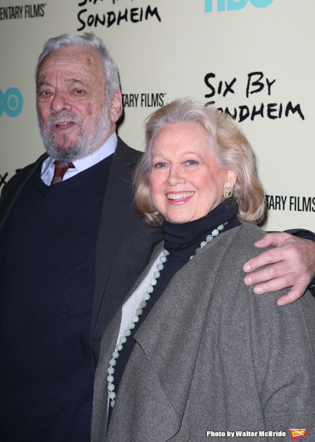 Stephen Sondheim & Barbara Cook  attending the Premiere Screening of HBO's 'Six By Sondheim' at The Museum Of Modern Art in New York City on November 18, 2013. at 