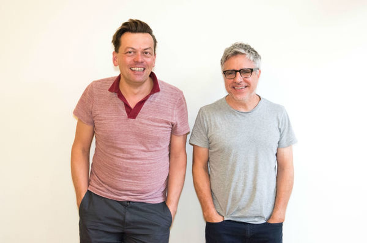 Playwright Simon Stephens and director Neil Pepe at 