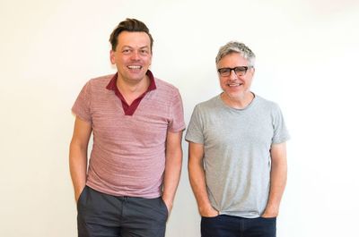 Playwright Simon Stephens and director Neil Pepe Photo