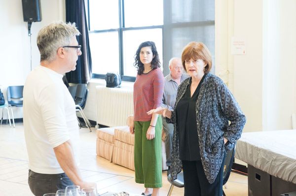 Director Neil Pepe, Tedra Millan, Peter Maloney and Blair Brown Photo