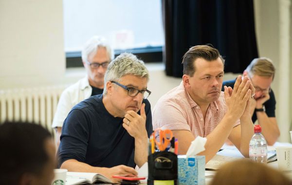 Director Neil Pepe and playwright Simon Stephens Photo