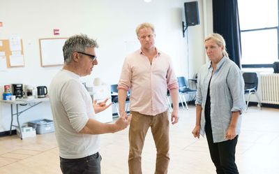 Director Neil Pepe, C.J. Wilson and Mary McCann Photo