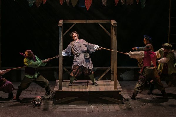 Haden Rider as Quasimodo in HUNCHBACK. Photo by Daniel Parvis.
 Photo