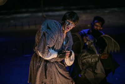 Haden Rider as Quasimodo in HUNCHBACK. Photo by Daniel Parvis.
 Photo