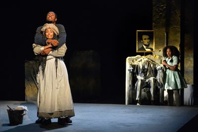 J. Alphonse Nicholson), Margo Hall, and Safiya Fredericks  Photo