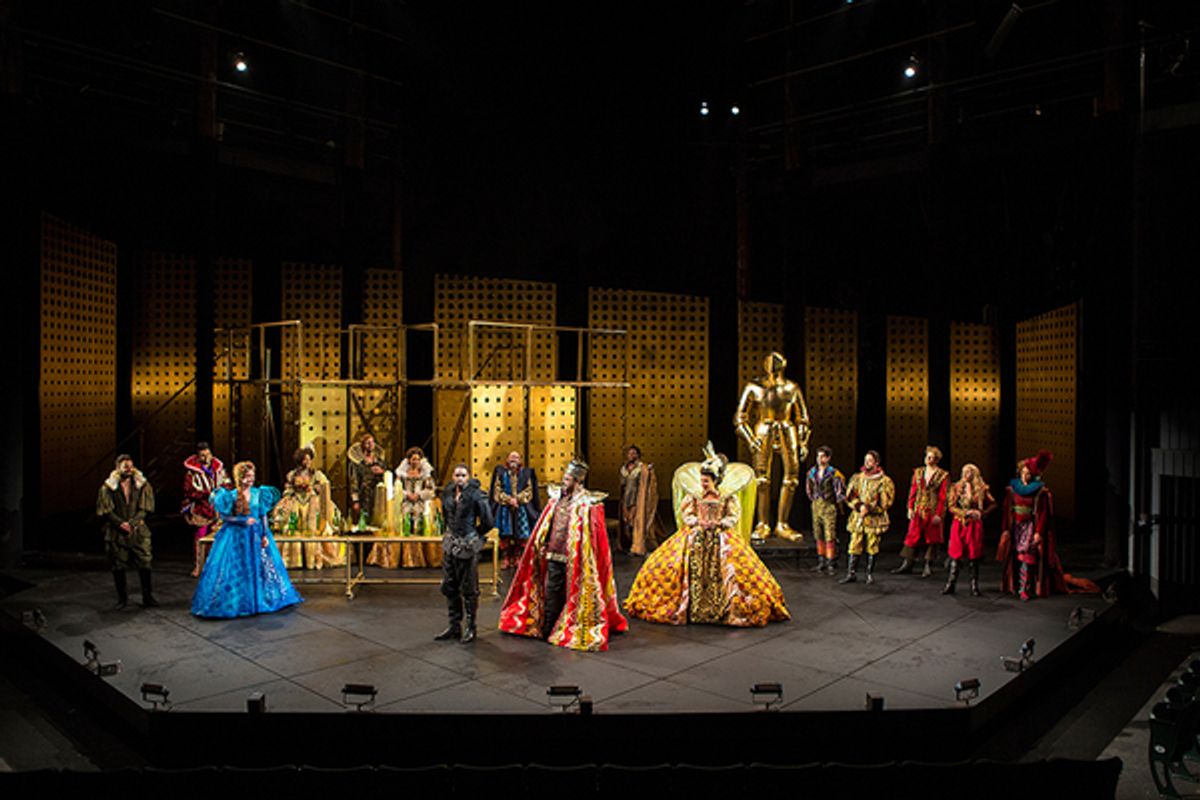 The cast of Hamlet, by William Shakespeare, directed by Barry Edelstein, running August 6 - September 10, 2017. Photo by Jim Cox. at 