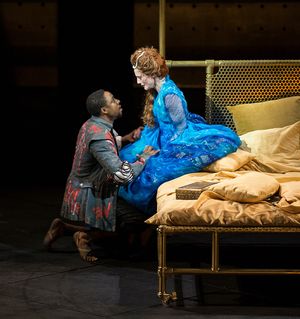Grantham Coleman as Hamlet and Talley Beth Gale as Ophelia in Hamlet, by William Shak Photo