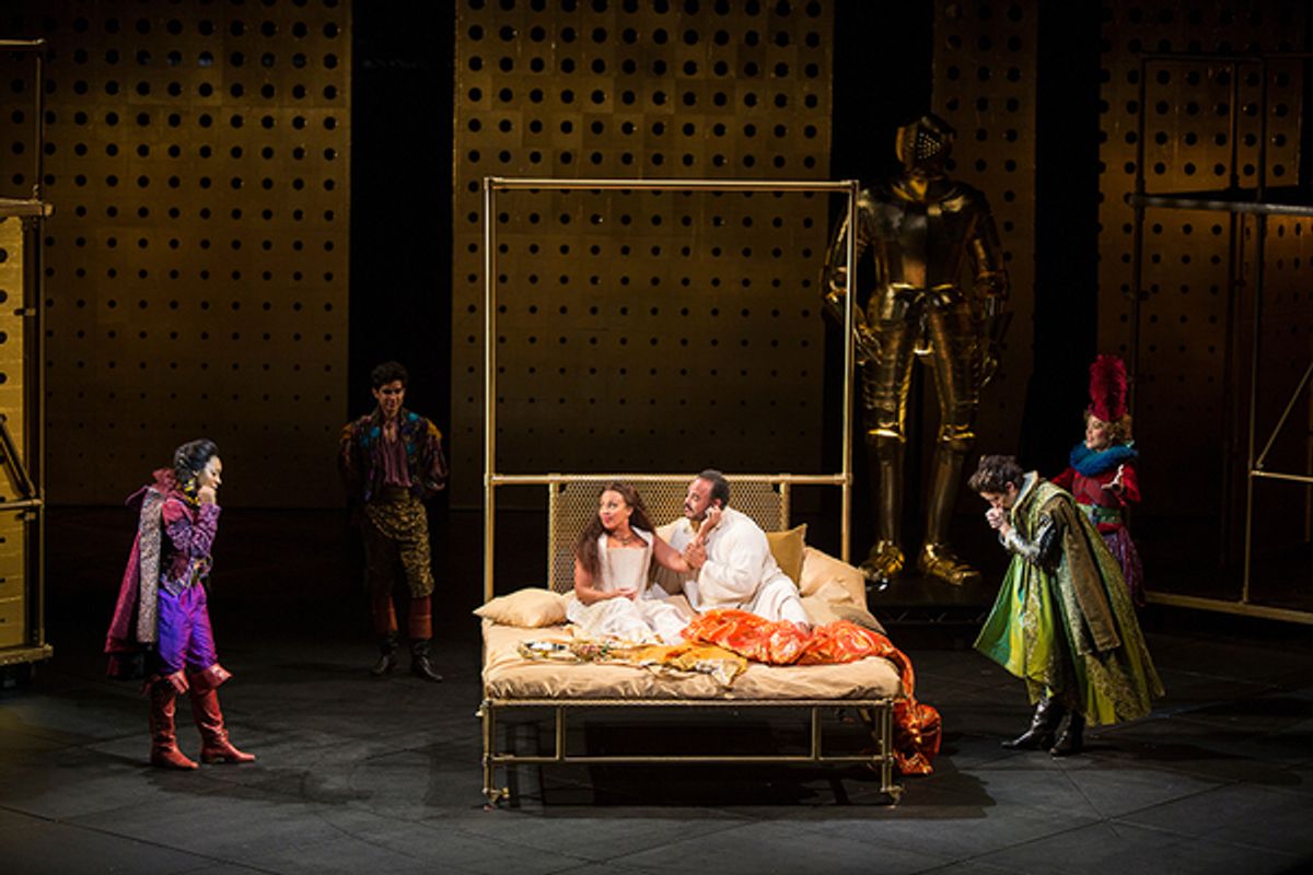 The cast of Hamlet, by William Shakespeare, directed by Barry Edelstein, running August 6 - September 10, 2017. Photo by Jim Cox. at 