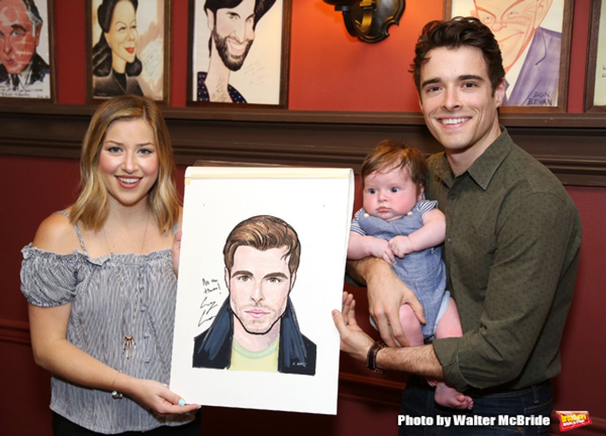 Meghan Woollard, Elliott Michael Cott and Corey Cott  at 