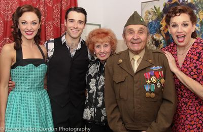 Laura Osnes, Corey Cott, Elinor Otto, Luke Gasparre and Beth Leavel Photo