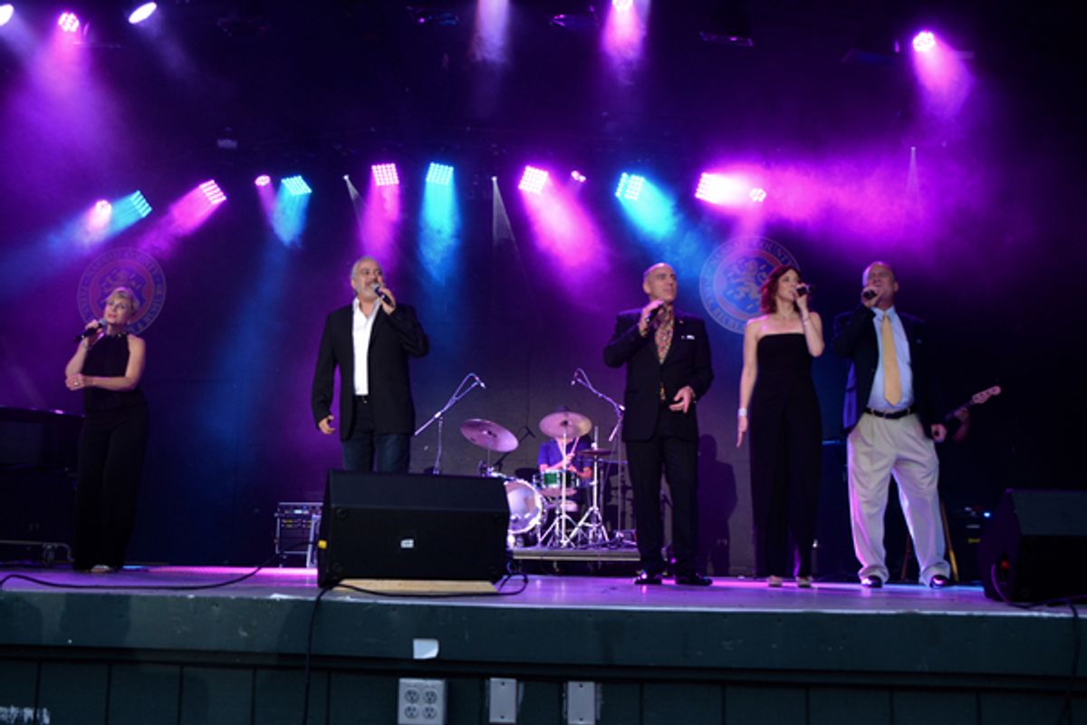 Carter Calvert, Danny Zolli, William Michals, Rebecca Pitcher and Craig Schulman at 