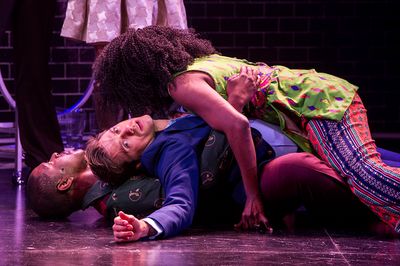 Lawrence E. Street, Aaron Tveit and Jeanette Bayardelle Photo