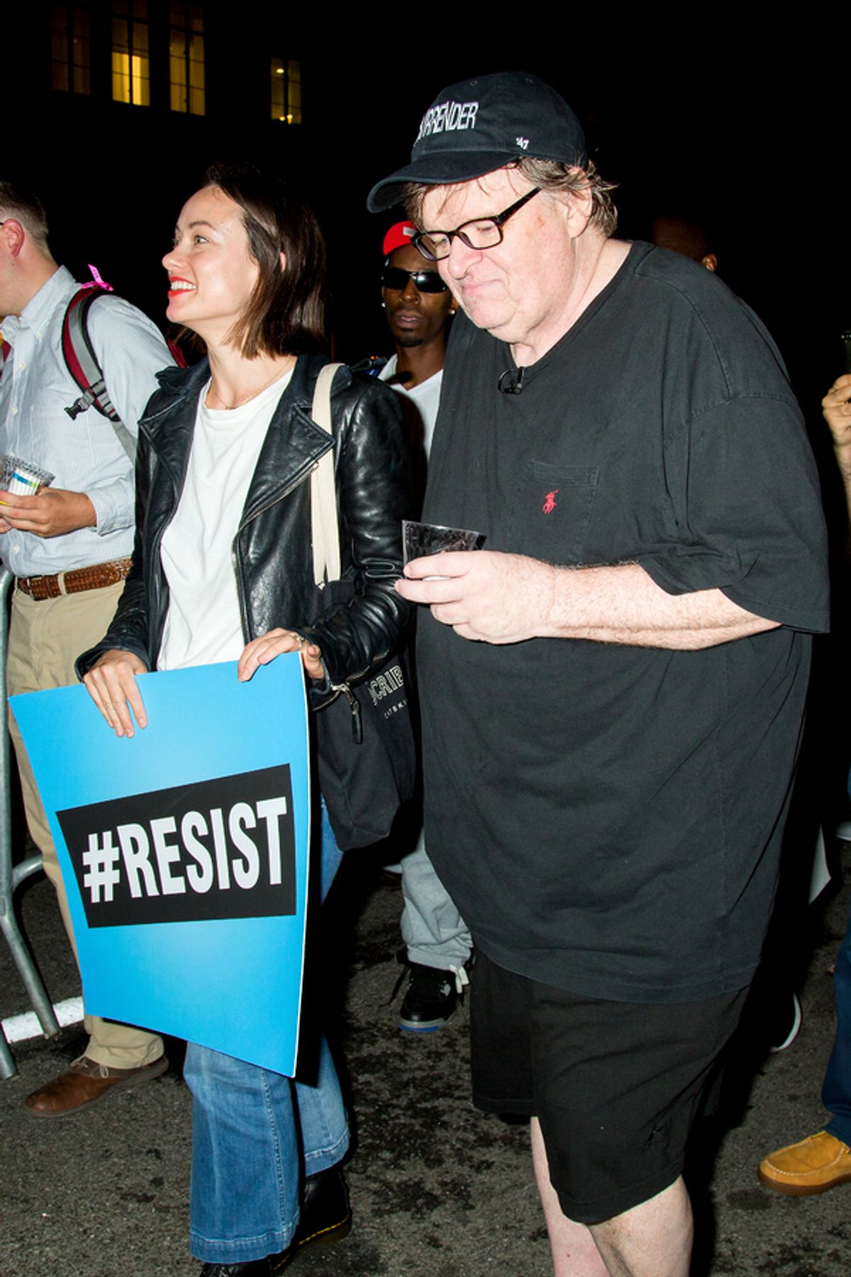 Olivia Wilde, Michael Moore at 