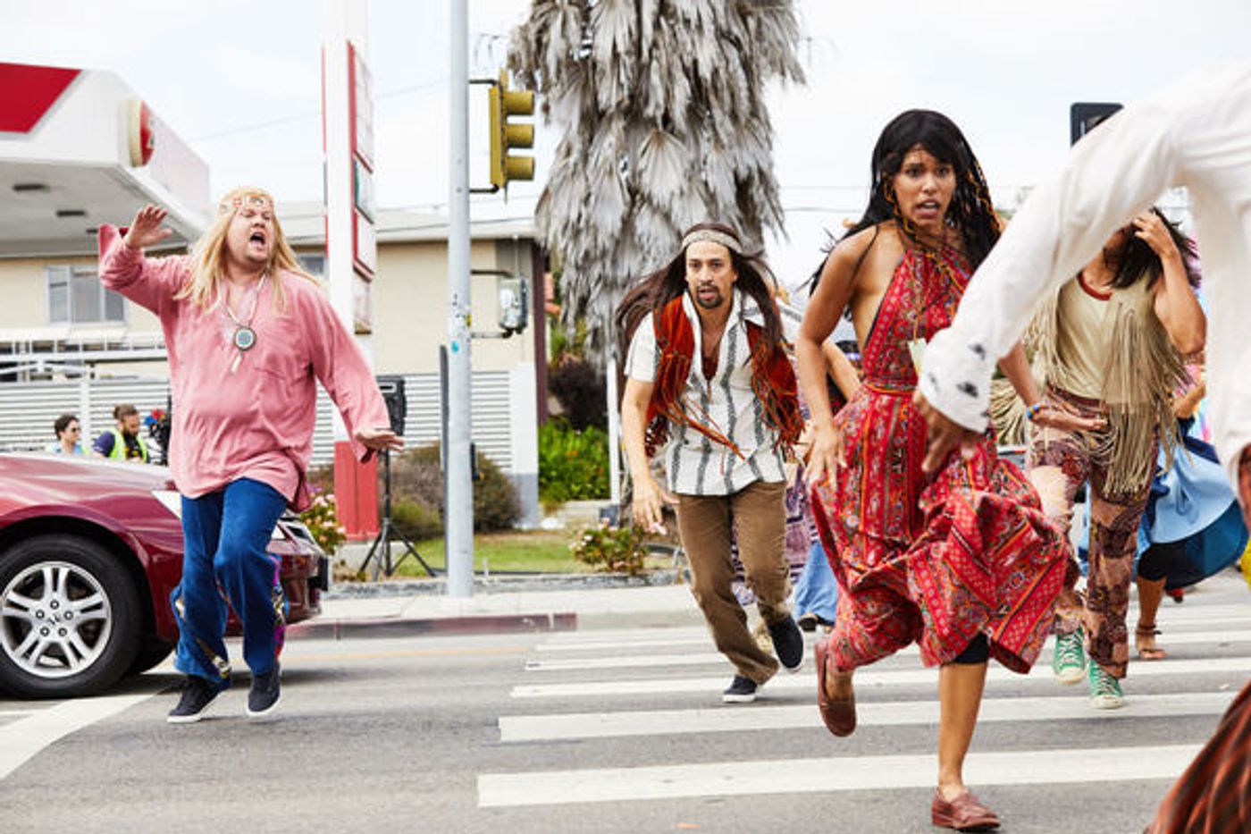 Photo Flash: Lin-Manuel Miranda & James Corden in Crosswalk the Musical HAIR Photo Flash: Lin-Manuel Miranda & James Corden in Crosswalk the Musical HAIR Image