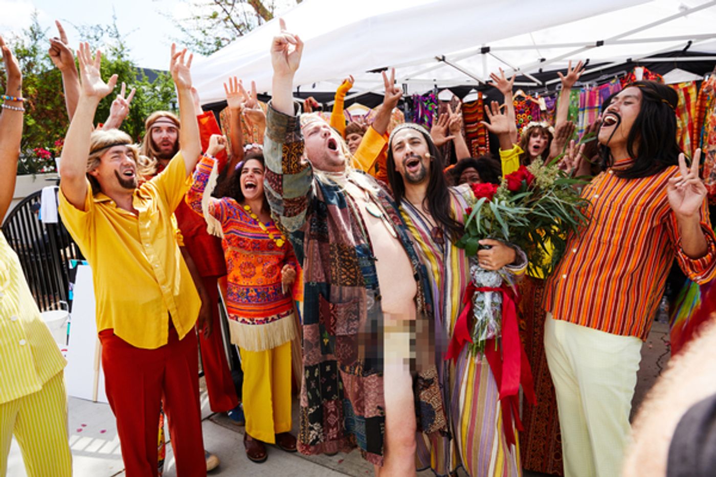 Photo Flash: Lin-Manuel Miranda & James Corden in Crosswalk the Musical HAIR Photo Flash: Lin-Manuel Miranda & James Corden in Crosswalk the Musical HAIR Image