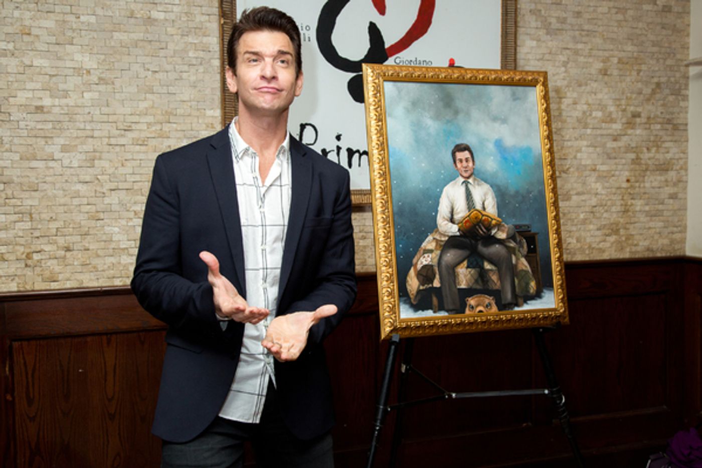 Photo Coverage: Andy Karl Receives GROUNDHOG DAY Portrait at Tony's Di Napoli!  Image