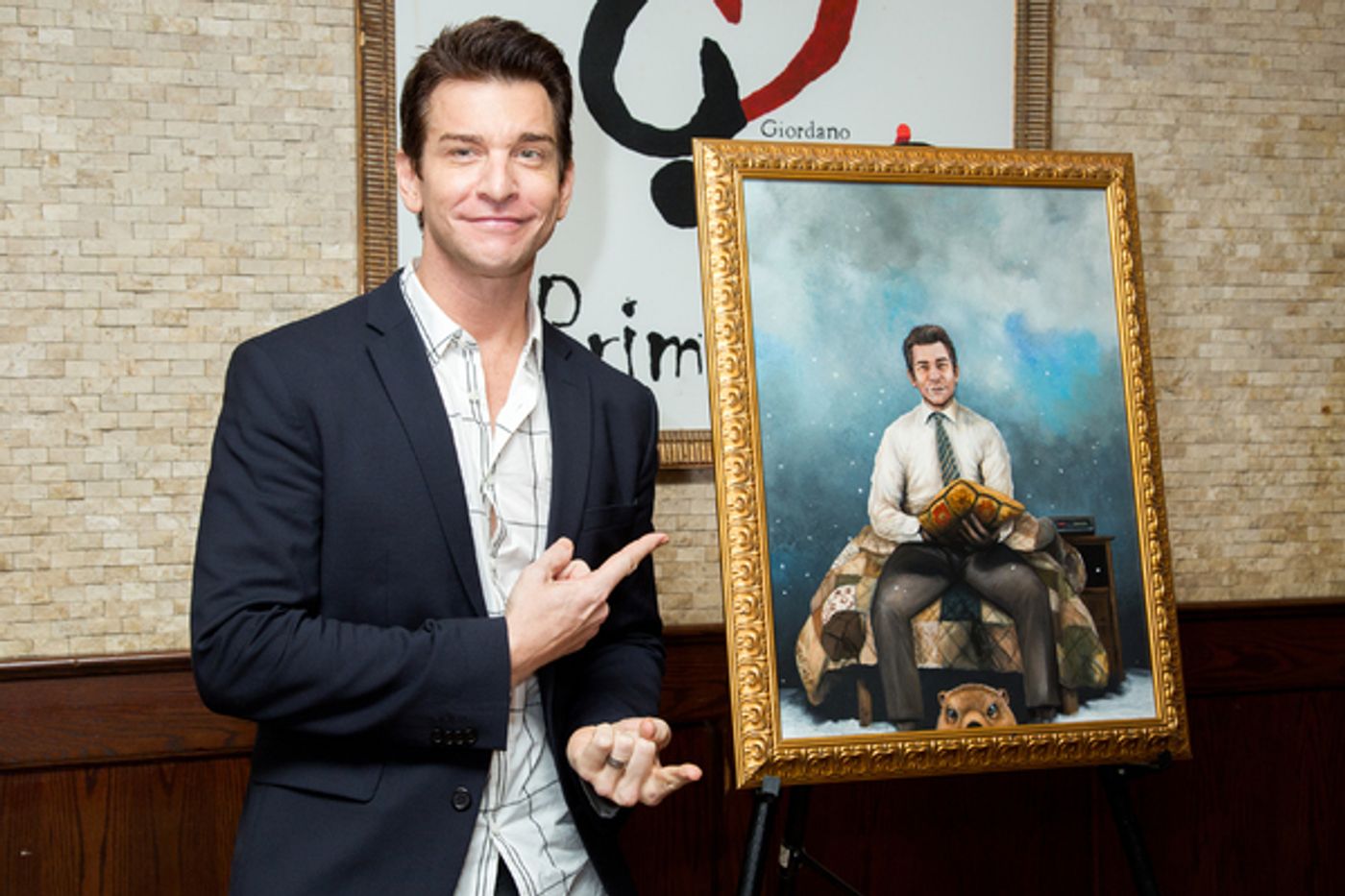 Photo Coverage: Andy Karl Receives GROUNDHOG DAY Portrait at Tony's Di Napoli!  Image
