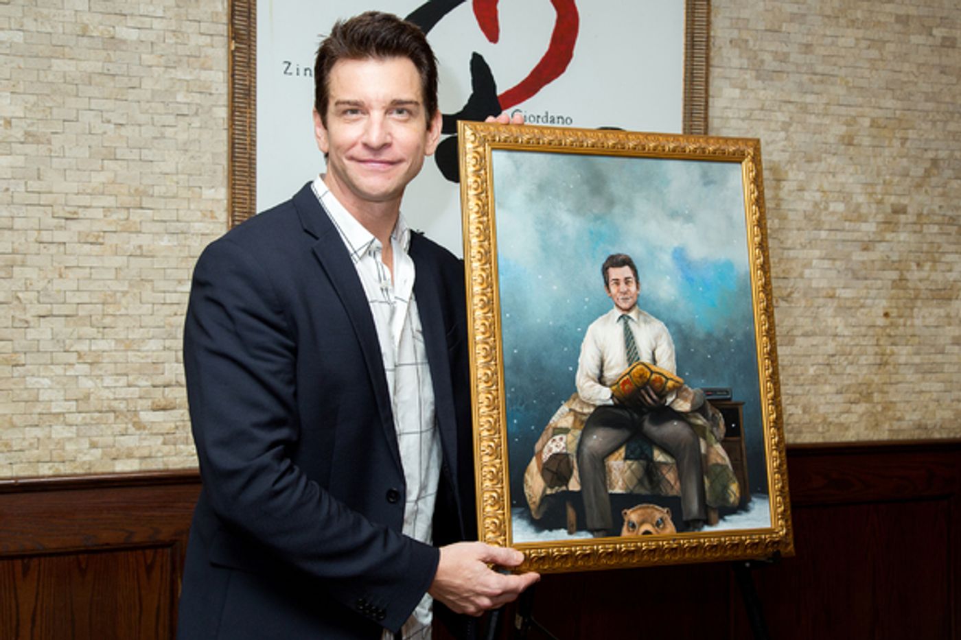 Photo Coverage: Andy Karl Receives GROUNDHOG DAY Portrait at Tony's Di Napoli!  Image