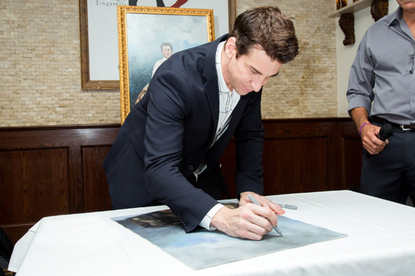 Photo Coverage: Andy Karl Receives GROUNDHOG DAY Portrait at Tony's Di Napoli!  Image