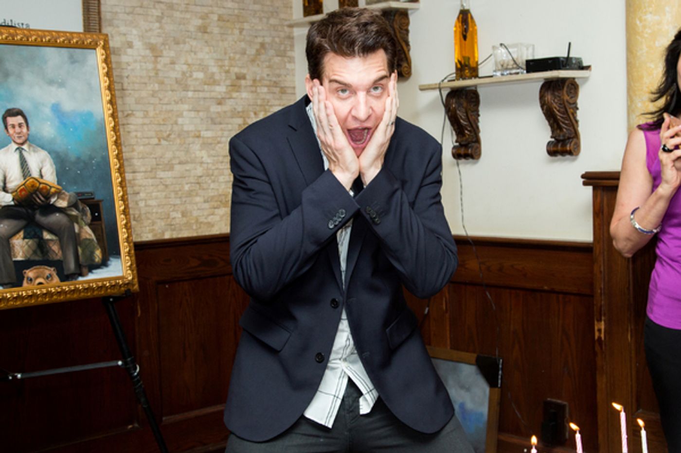 Photo Coverage: Andy Karl Receives GROUNDHOG DAY Portrait at Tony's Di Napoli!  Image