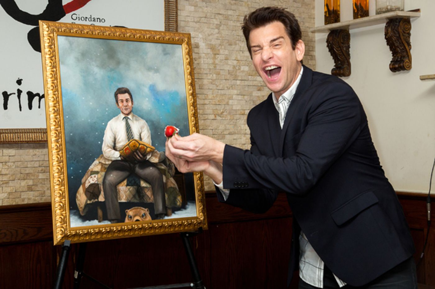 Photo Coverage: Andy Karl Receives GROUNDHOG DAY Portrait at Tony's Di Napoli!  Image