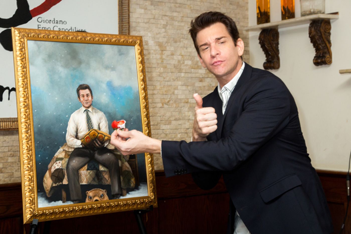 Photo Coverage: Andy Karl Receives GROUNDHOG DAY Portrait at Tony's Di Napoli!  Image