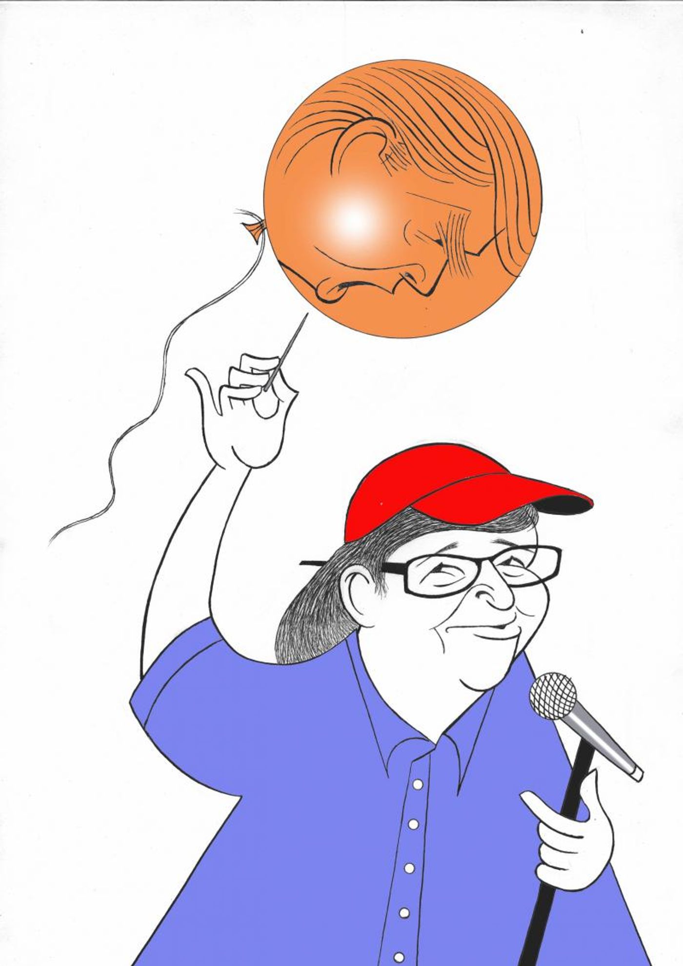 BWW Exclusive: Ken Fallin Draws the Stage - Michael Moore in THE TERMS OF MY SURRENDER  Image