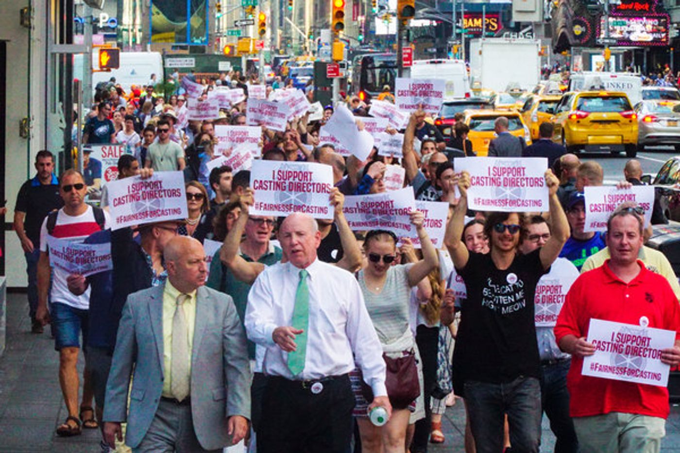 Photo Flash: Broadway Casting Directors Union Marches on Broadway Producers' Office  Image