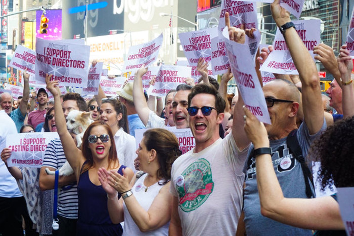 Photo Flash: Broadway Casting Directors Union Marches on Broadway Producers' Office  Image