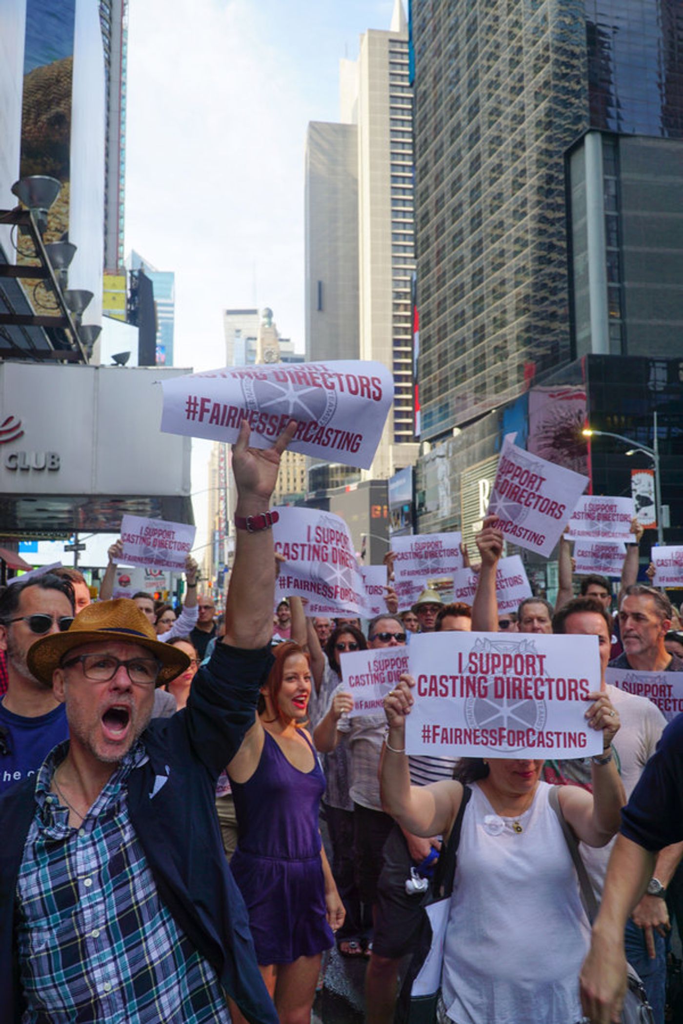 Photo Flash: Broadway Casting Directors Union Marches on Broadway Producers' Office  Image
