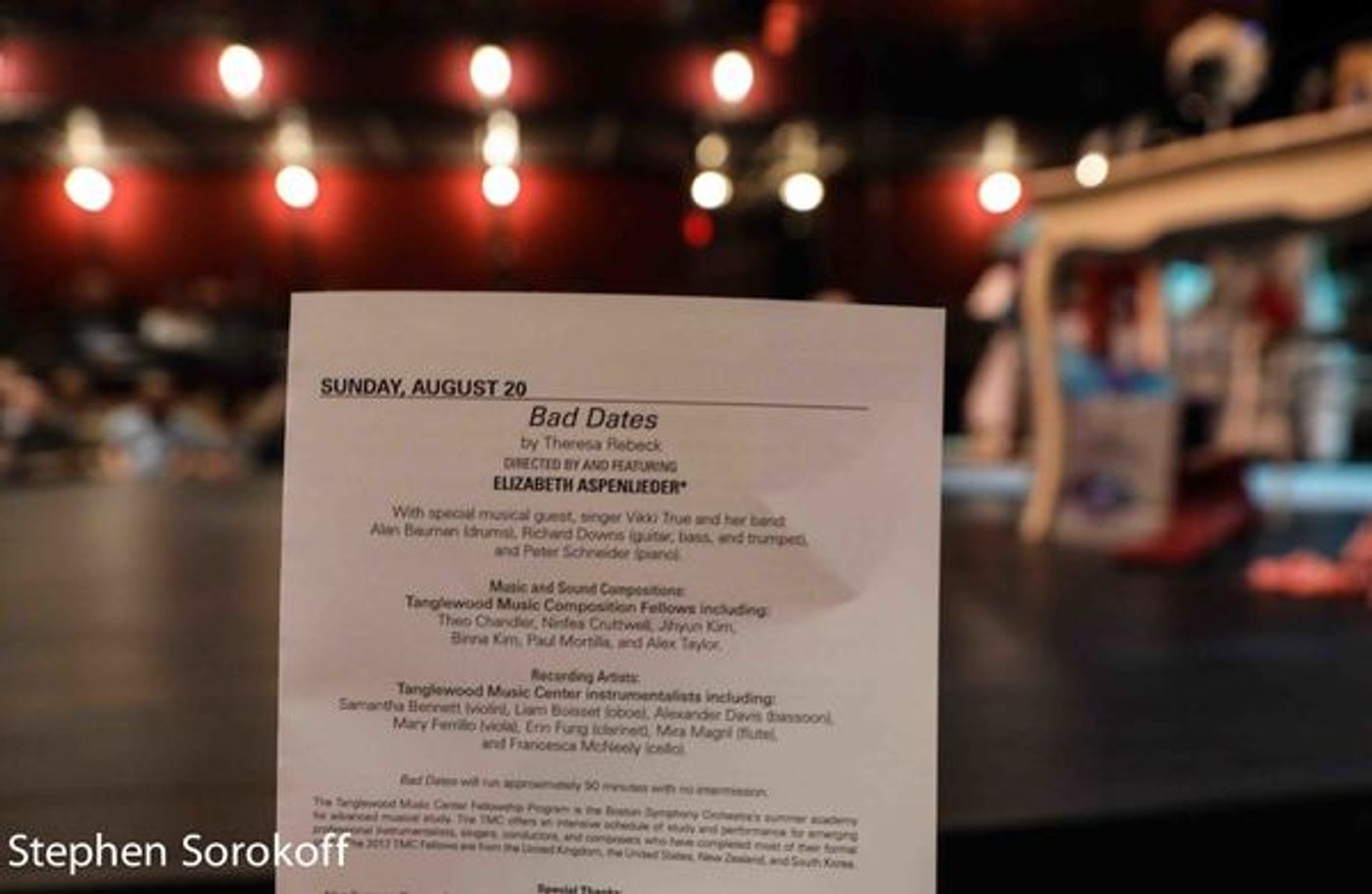 Photo Coverage: Elizabeth Aspenlieder Brings BAD DATES to Shakespeare & Co. Photo Coverage: Elizabeth Aspenlieder Brings BAD DATES to Shakespeare & Co. Image