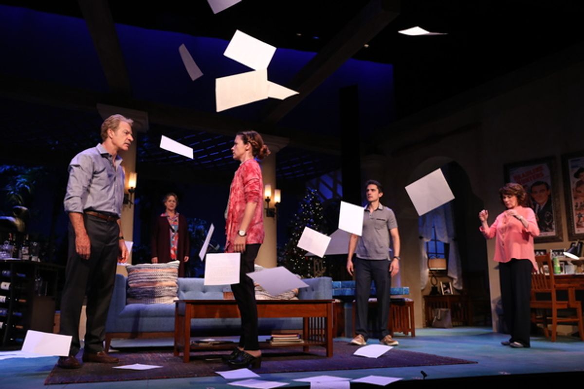 Kevin Kilner (Lyman Wyeth) Deirdre Madigan (Silda Gauman), Liza J. Bennett (Brooke Wyeth), Charles Socarides (Trip Wyeth), Patricia Richardson (Polly Wyeth) at 