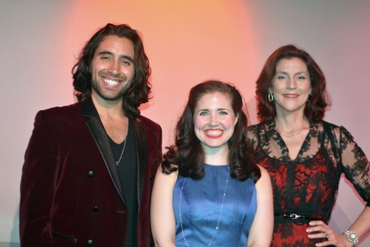 1st Runner Up Anthony Alfaro, Winner Emily Ellet and 2nd Runner Up Joan Crowe at 