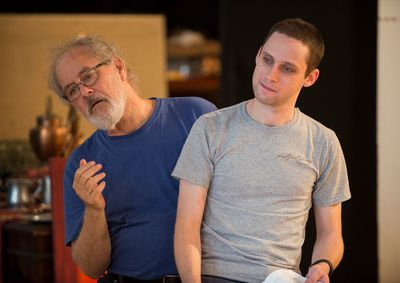 Ensemble member Francis Guinan (Henry/Rembrandt) and Ty Olwin (Dodger/Titus) Photo