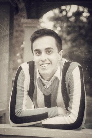 Hunter Hawkins as Joseph Kennedy, Jr., in the Barn Players production of Grey Gardens. Photo credit: Michael Ong. @ BroadwayWorld Hunter Hawkins as Joseph Kennedy, Jr., in the Barn Players production of Grey Gardens Photo