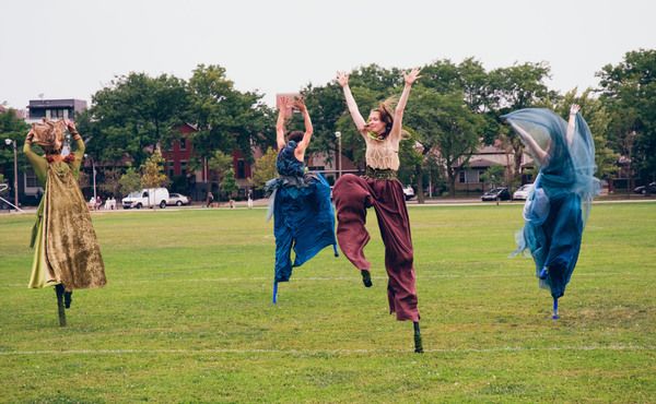  â€œDance of the Godsâ€ (left to right) Katie Mazzini, Nigel Brown, Dana Mur Photo