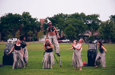 â€œCity Peopleâ€ (left to right) Claire Bauman, Lauren Dorian, Cooper Forsma Photo