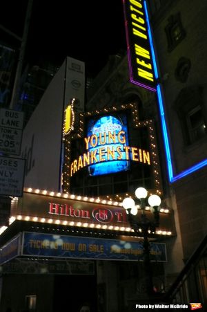 Theatre Marquee - The musical Young Frankenstein, which features music by Mel Brooks, Photo