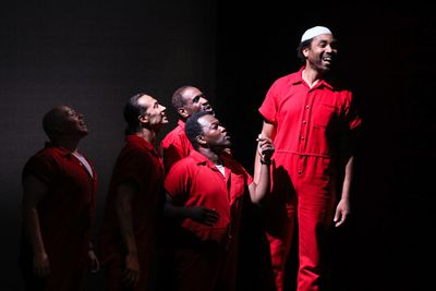 EDWARD O'BLENIS as Richmond and the cast of PlayMakers Repertory Company's production Photo