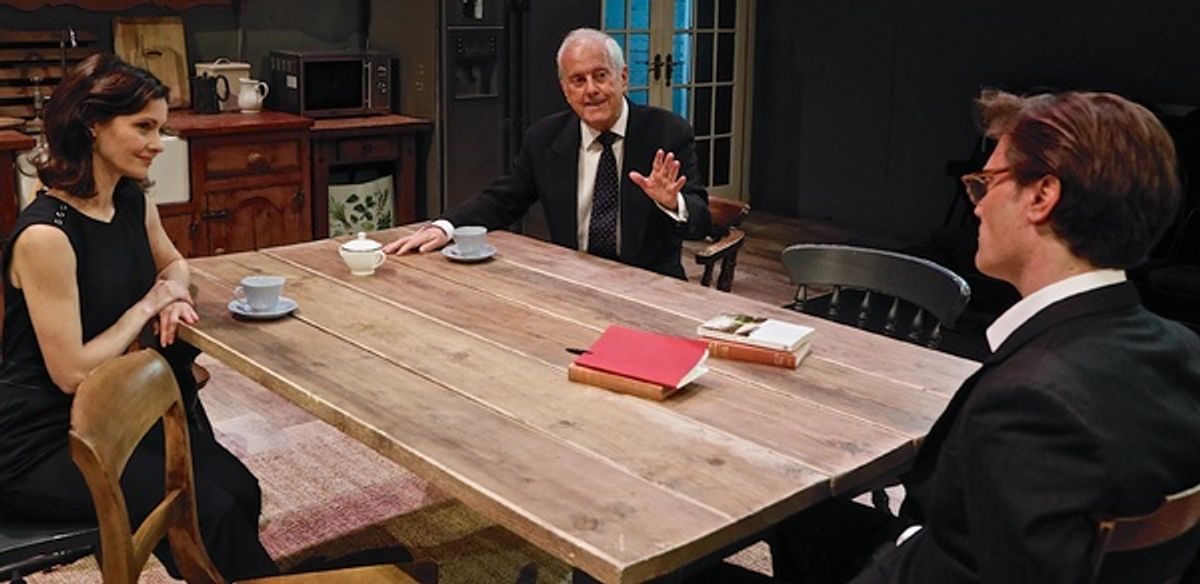 Kosha Engler, Gyles Brandreth, and Benet Brandreth  at 